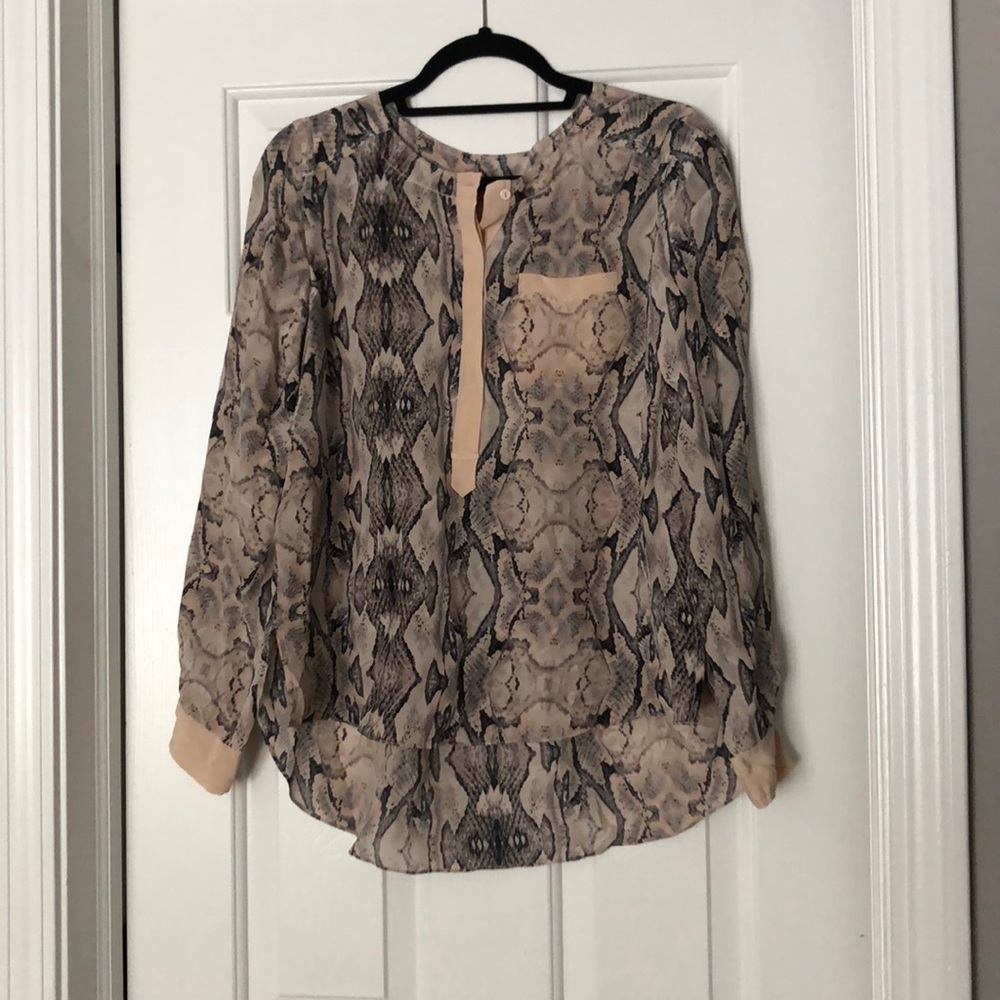 Pink Snake Print Blouse
